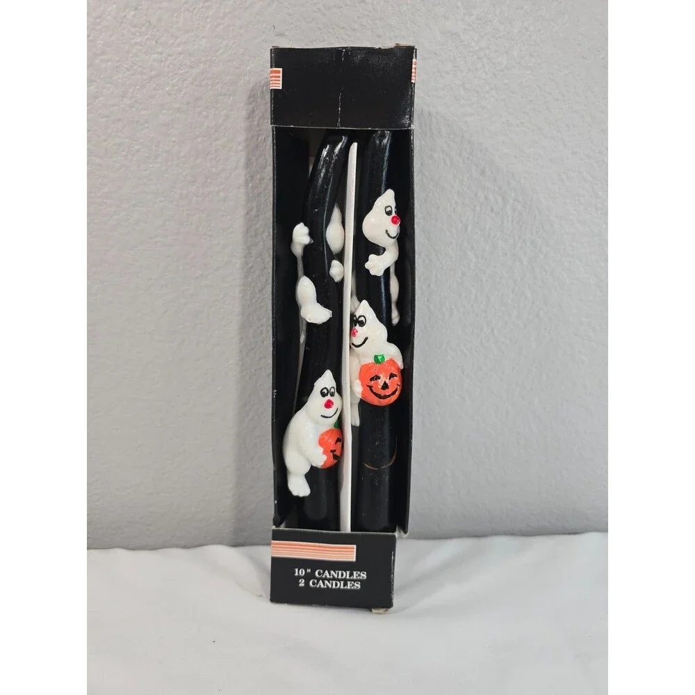 VTG Ghost Candle Sculpted Halloween Tapers 10
